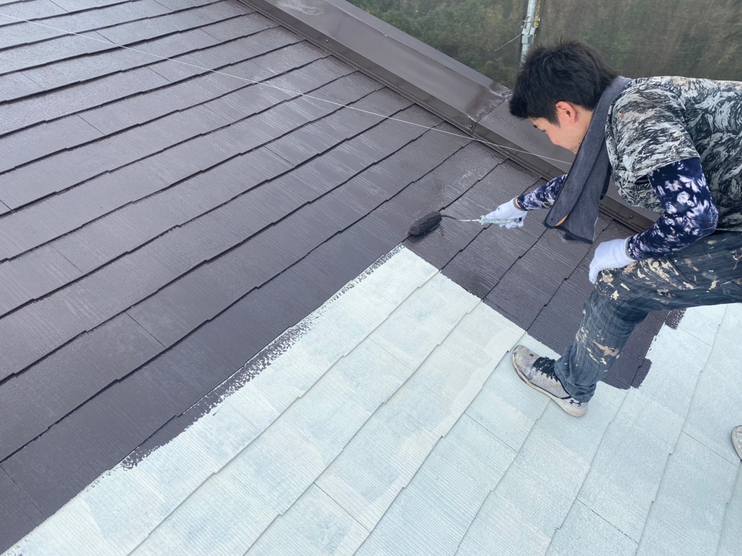 飯塚市で屋根塗装を施工